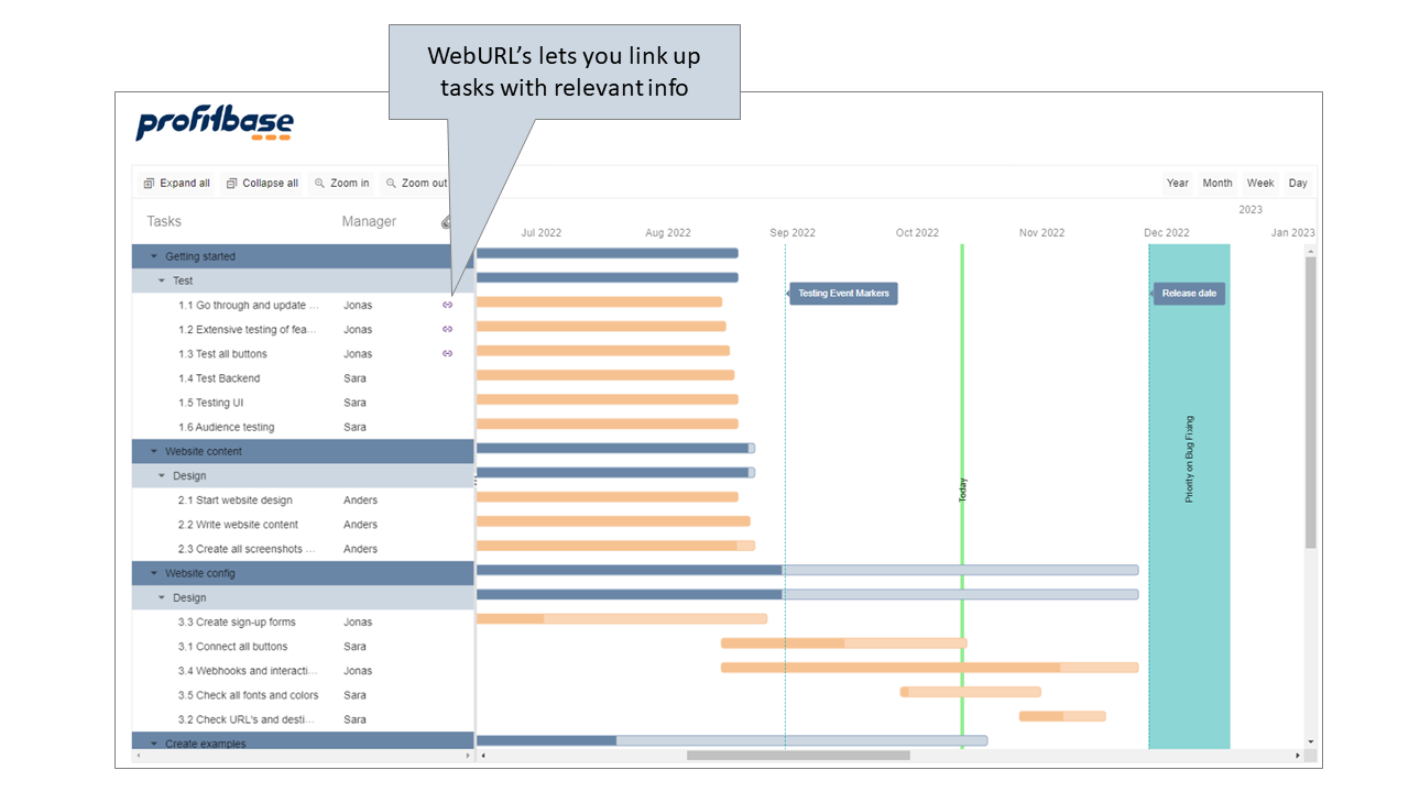 Use WebURLs to link task documentation